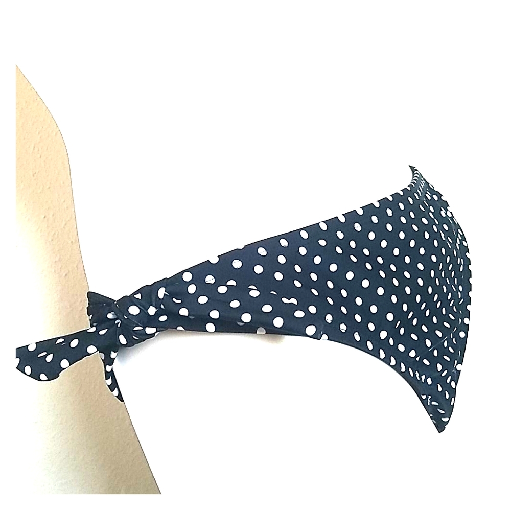 NWT black & white polka dot bikini bottom